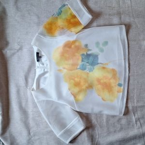 GRACIA mesh floral top, L